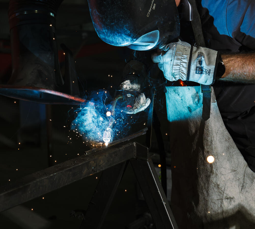 Schweißarbeiten in der Werkstatt